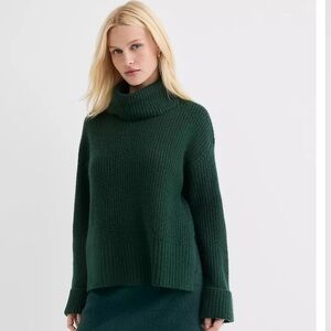 LOFT Dark Green Turtleneck Sweater